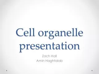 Cell organelle presentation