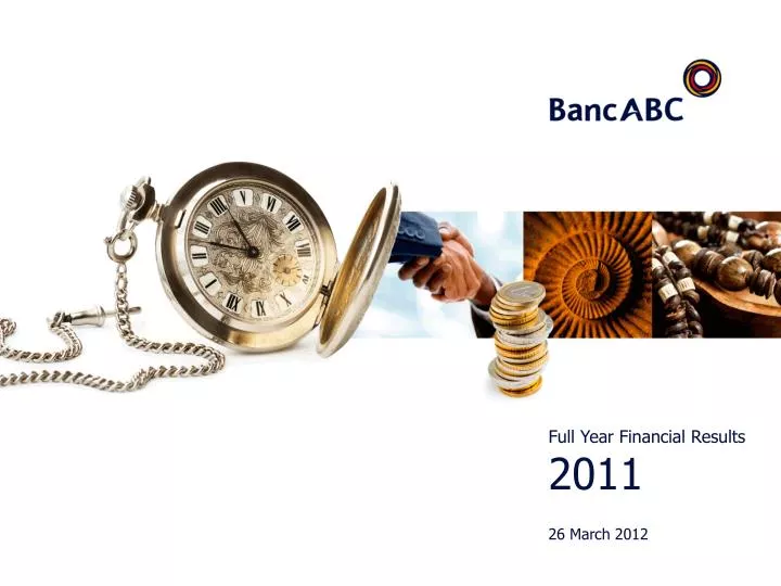 full year financial results 2011 26 march 2012