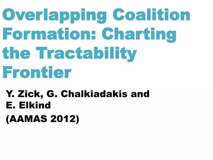 overlapping coalition formation charting the tractability frontier