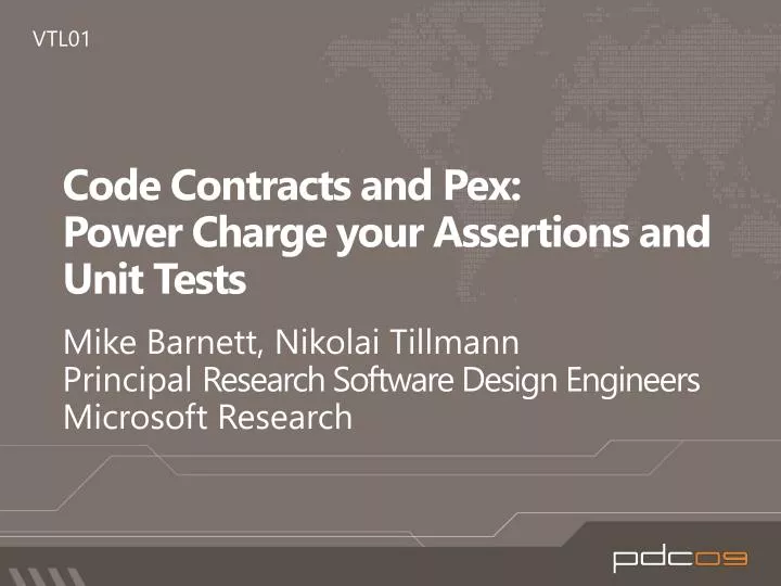 code contracts and pex power charge your assertions and unit tests