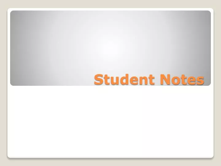 student notes