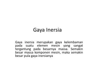 gaya inersia
