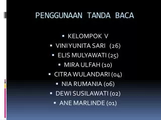 penggunaan tanda baca
