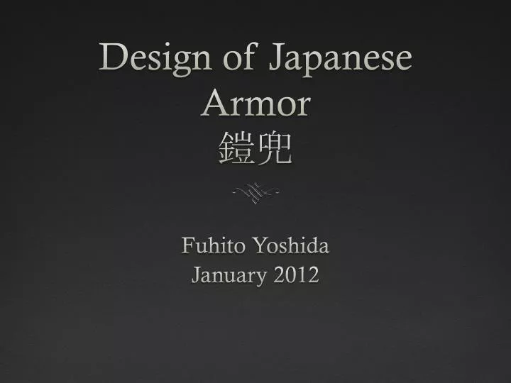 design of japanese armor
