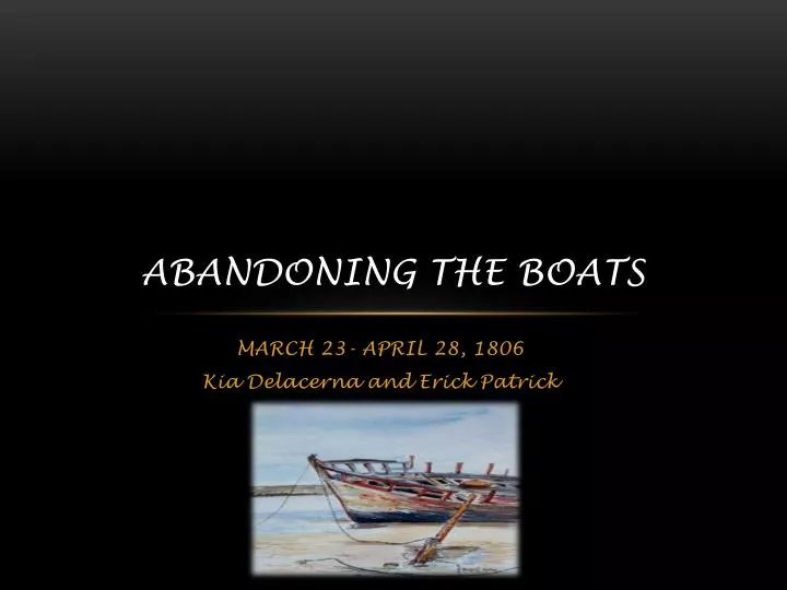 abandoning the boats