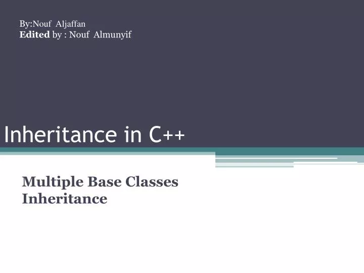 inheritance in c