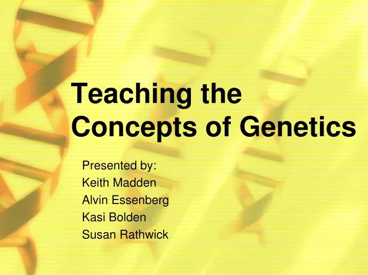 teaching the concepts of genetics