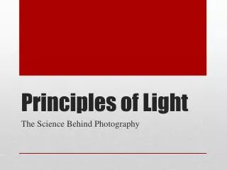 Principles of Light