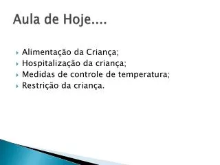 aula de hoje