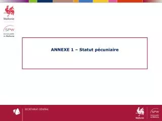 annexe 1 statut p cuniaire