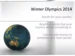 Discover Your Country's Events at the 2014 Winter Olympics - slide 1