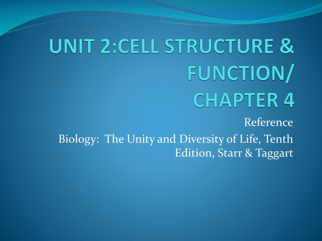 PPT - UNIT 2:CELL STRUCTURE & FUNCTION/ CHAPTER 4 PowerPoint ...