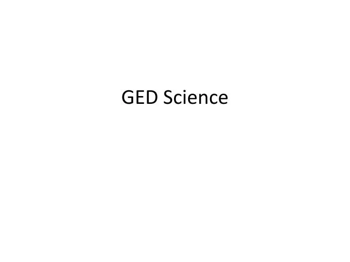 ged science