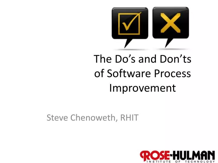 the do s and don ts of software process improvement