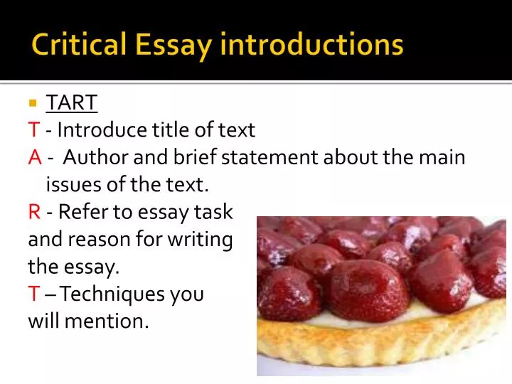 critical essay introductions