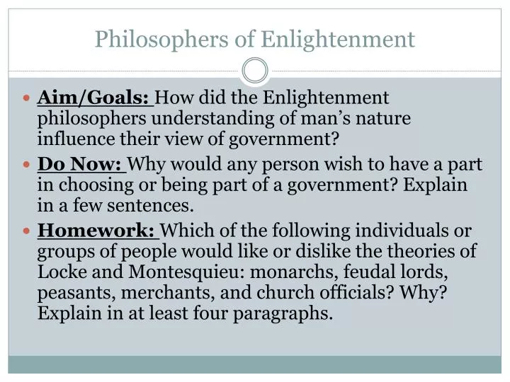 philosophers of enlightenment