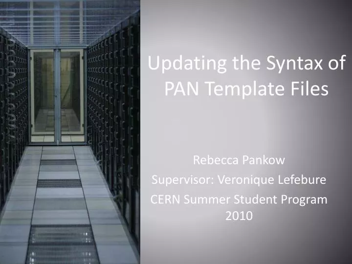 updating the syntax of pan template files