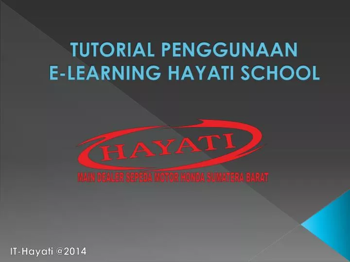 tutorial penggunaan e learning hayati school