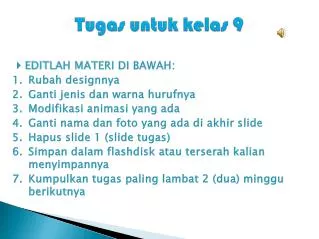 tugas untuk kelas 9