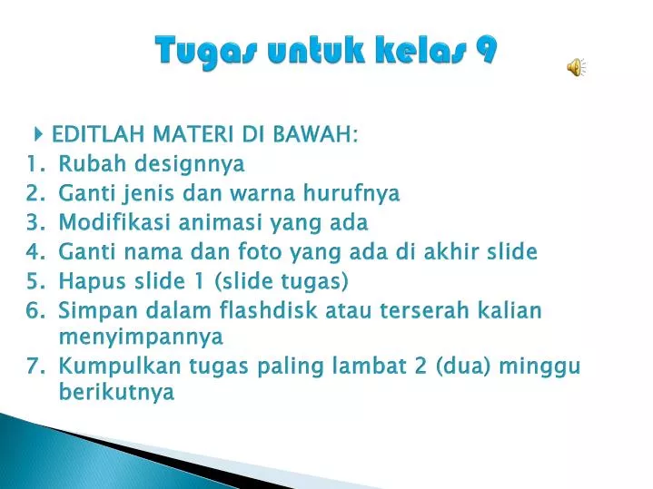 tugas untuk kelas 9