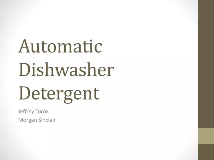 automatic dishwasher detergent