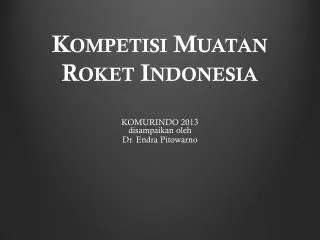 Kompetisi Muatan Roket Indonesia