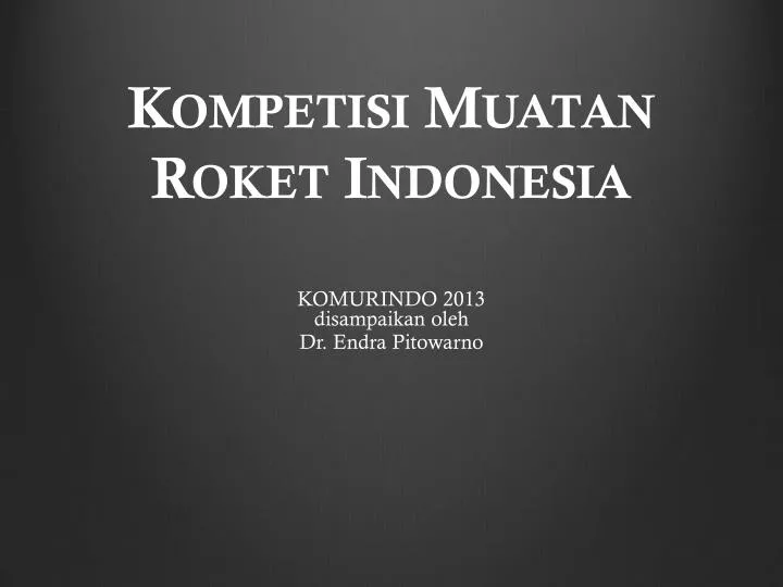 kompetisi muatan roket indonesia