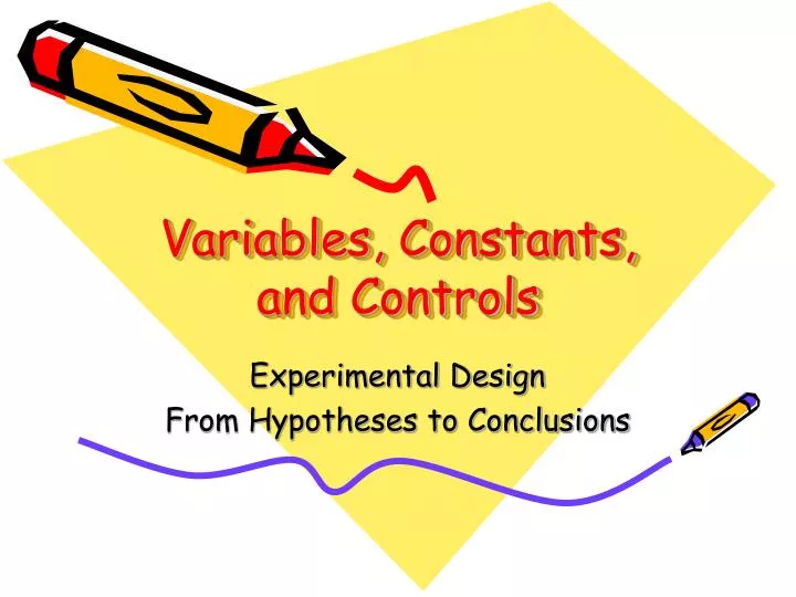 variables constants and controls