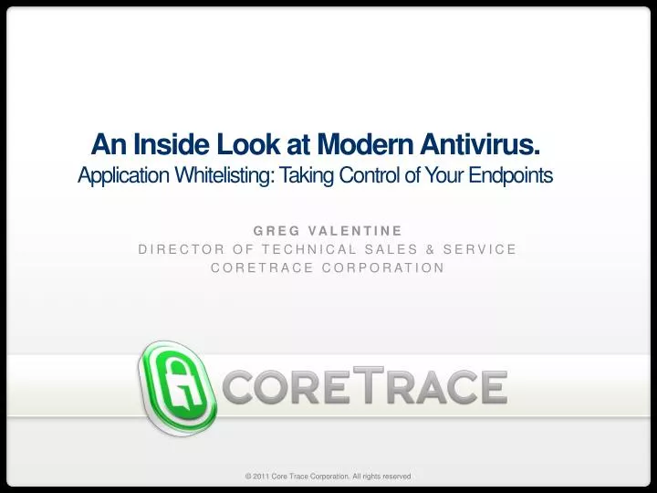 an inside look at modern antivirus application whitelisting taking control of your endpoints