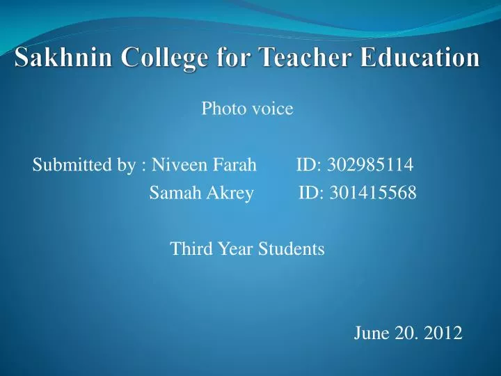 sakhnin college for teacher education