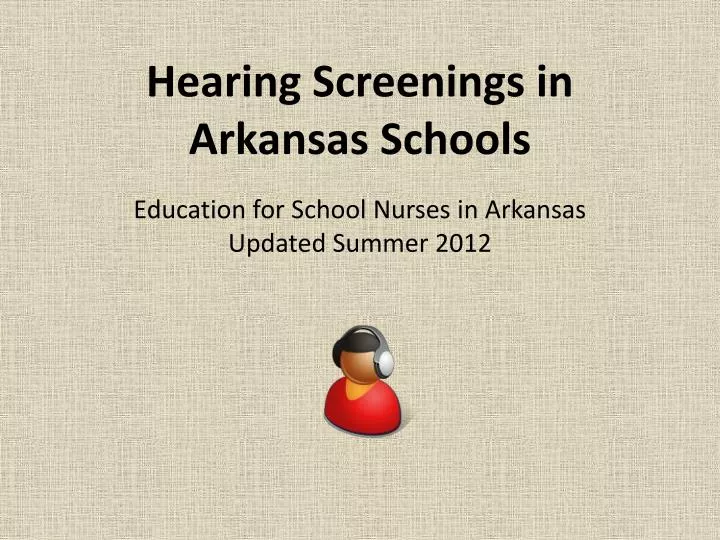 education for school nurses in arkansas updated summer 2012