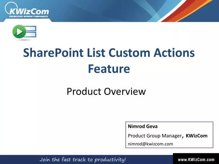 sharepoint list custom actions feature