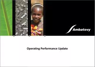 Operating Performance Update