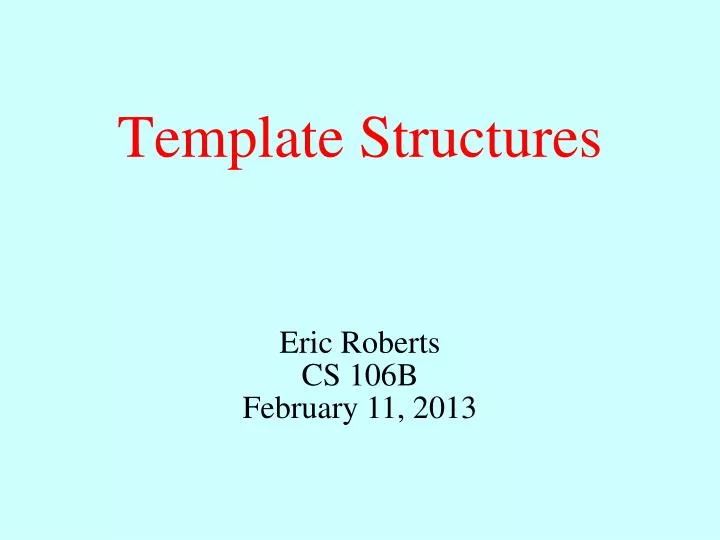 template structures