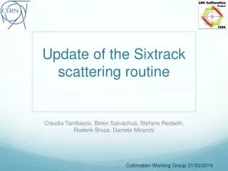 Update of the Sixtrack scattering routine