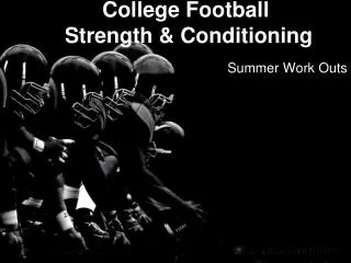 College Football Strength &amp; Conditioning
