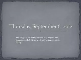 Thursday, September 6, 2012