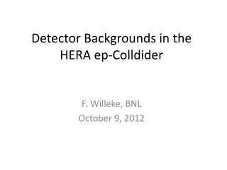 Detector Backgrounds in the HERA ep-Colldider