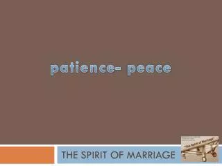 The spirit of Marriage