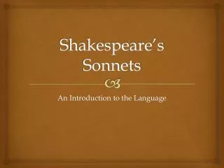 shakespeare s sonnets
