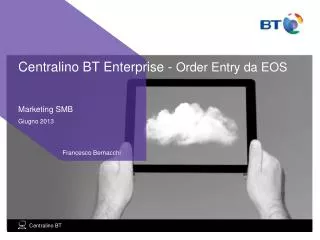 centralino bt enterprise order entry da eos