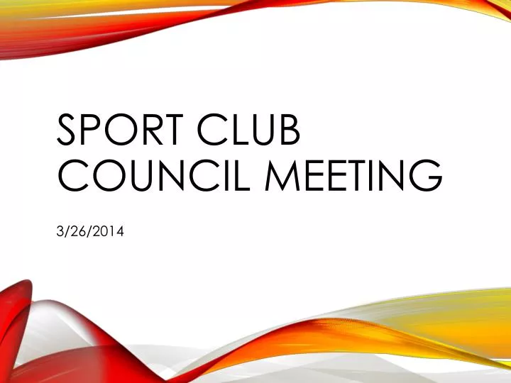sport club council meeting