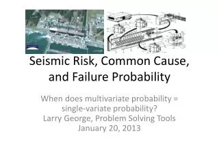 Seismic Risk, Common Cause, and Failure Probability