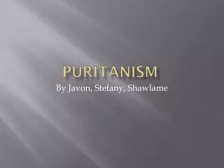 puritanism