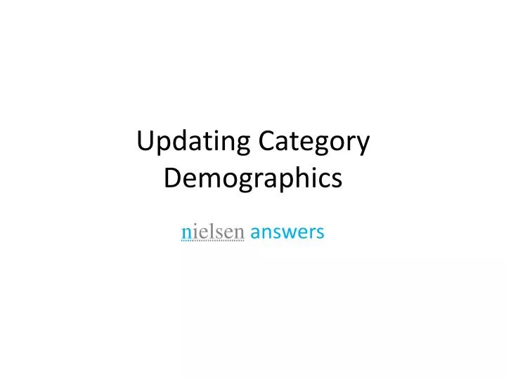 updating category demographics