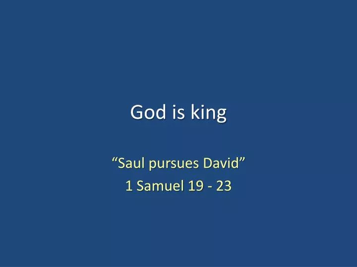 god is king