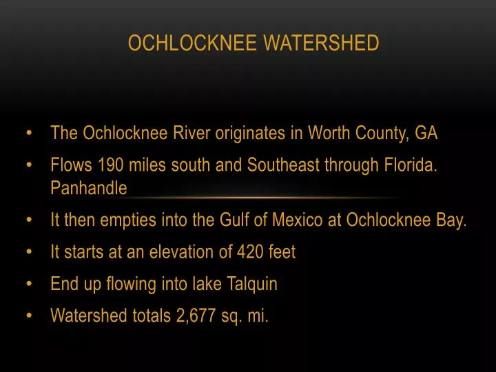 ochlocknee watershed