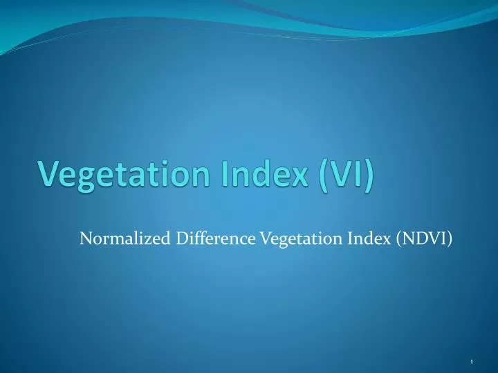 vegetation index vi
