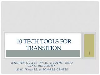 10 Tech Tools For Transition
