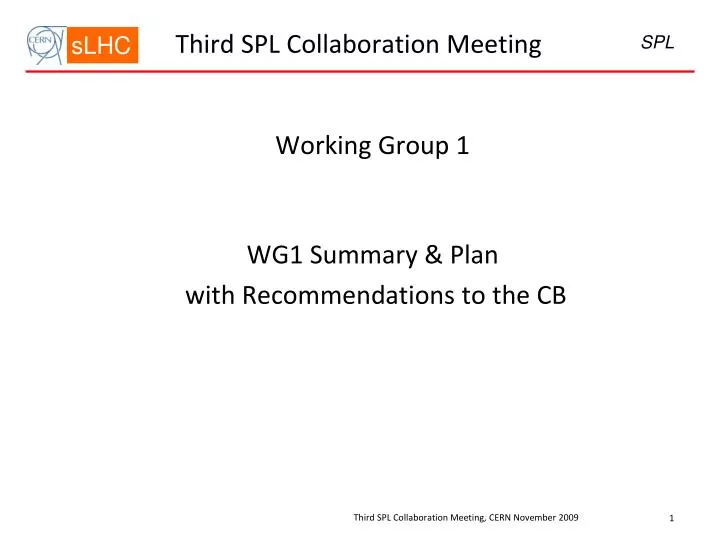 third spl collaboration meeting